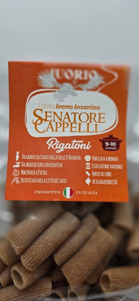 Pasta Anema Ansantica Senatore Cappelli - Rigatoni