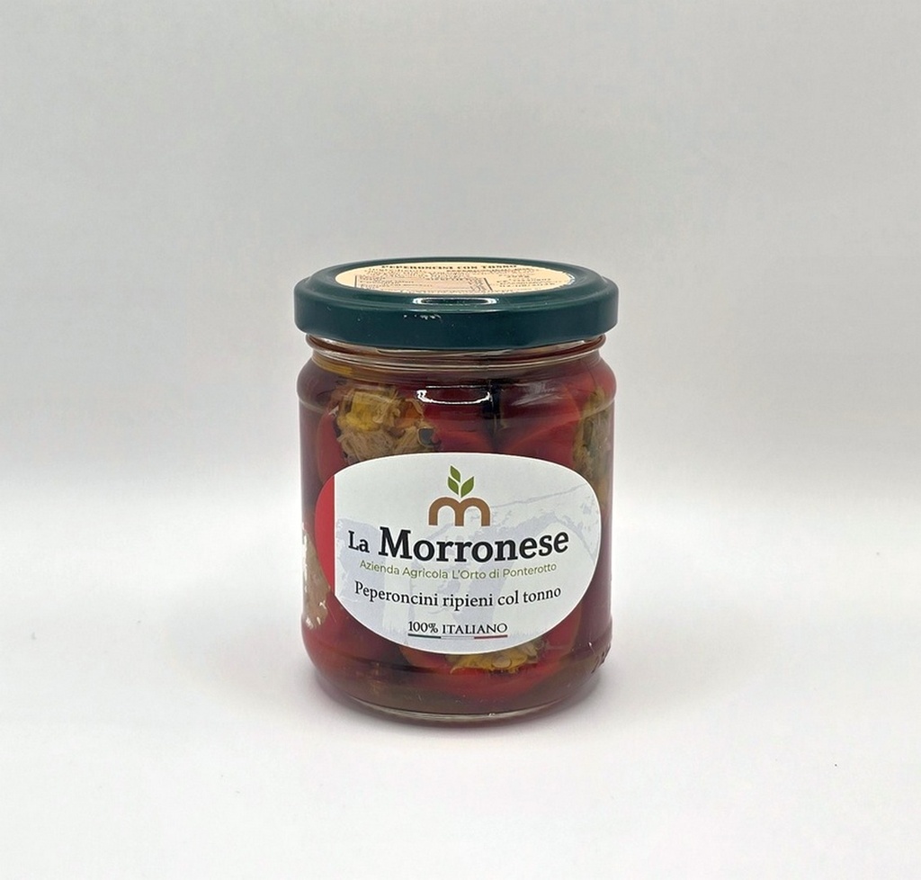 La Morronese - Peperoncini Ripieni con Tonno in olio 100% Evo 314g-(290netto)
