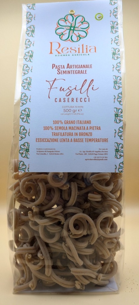 Pasta Artigianale Semintegrale - Fusilli Caserecci