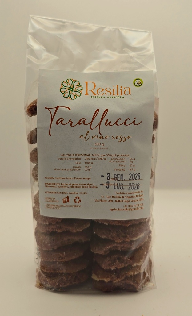 Tarallucci - Al Vino Rosso- 300g Resìlia