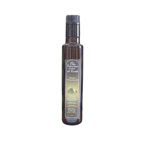 Olio Extravergine d'Oliva del Castello - Biologico - Bottiglia Tappo Antirabbocco per ristorazione - 0,25l